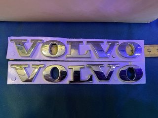 2 Emblemas Letras Volvo Cromadas 17cm