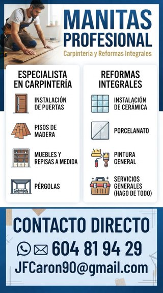Manitas Profesional: Carpintería y Reformas