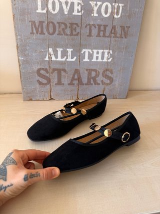Manoletinas Negras Talla 41