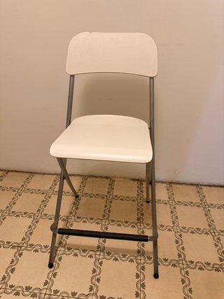 Taburete Alto Plegable Blanco