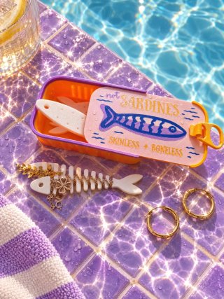 Joyero de Viaje con Diseño de Sardinas