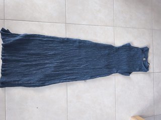 Vestido largo azul Stradivarius