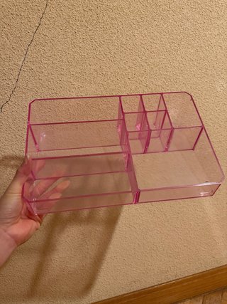 Organizador de cosméticos rosa