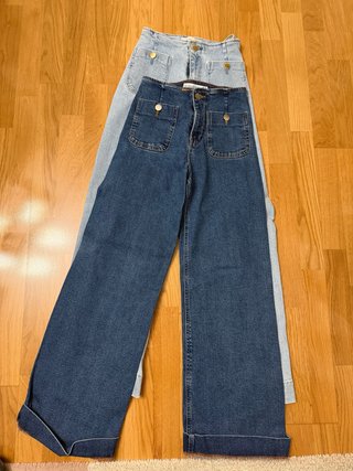 2 Pantalones Vaqueros de Tiro Alto