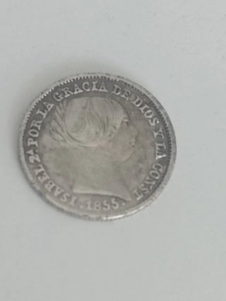 Moneda de Plata 1 Real Isabel II 1855