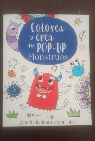 Colorea y crea tu pop-up Monstruos