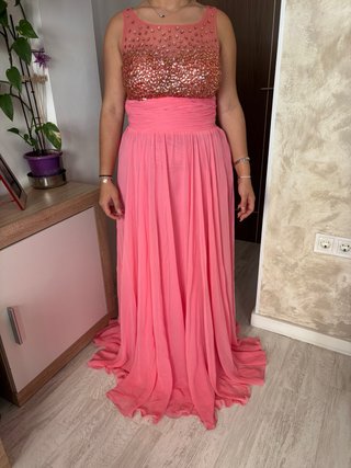 Vestido de fiesta largo rosa