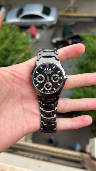 Reloj vintage negro corona