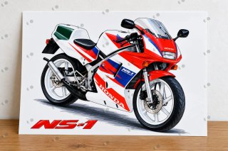 Honda NS1 50 cuadro dibujo colección póster regalo