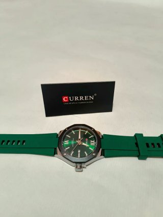 Reloj Curren Hombre Verde y Plateado