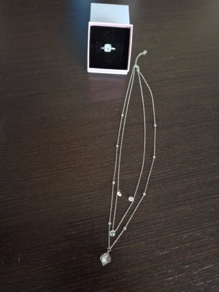 Conjunto Plata de Ley: Anillo Pandora + Colgante