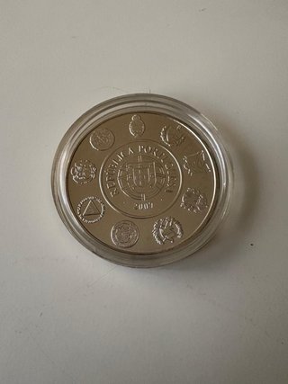 Moneda de Plata Portugal 10 Euros 2007 maraton