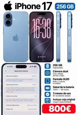 iPhone 17 256GB Azul