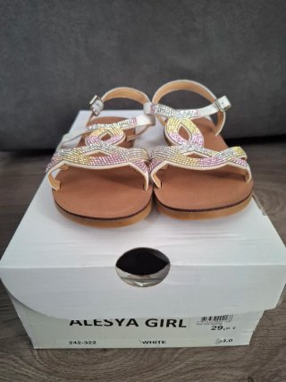 Sandali Alesya Girl Bianchi con Strass nr 33