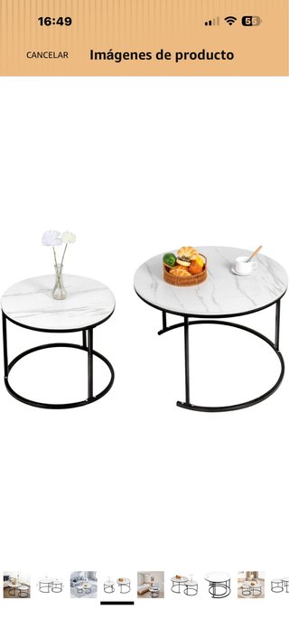 Set di 2 tavolini rotondi