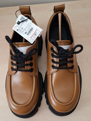 Mocasines elegantes Zara Marrones Talla 40