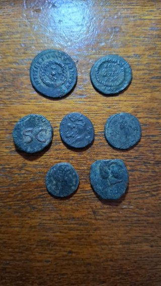 Lotto di 7 monete romane