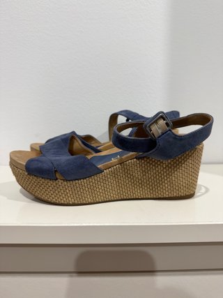 Sandalias Unisa Plataforma Azules Talla 37