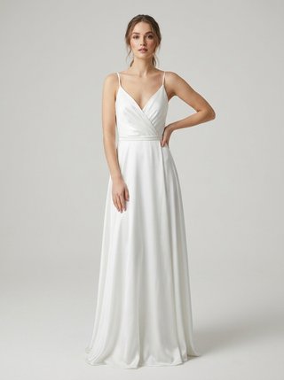 Vestido de novia blanco satén