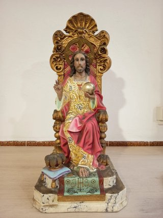 Imagen Cristo Rey Arte Cristiano de Olot 55 cm