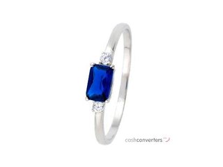 anillo oro 18k con piedra con circonita