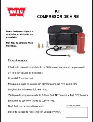 Kit Compresor de Aire Warn