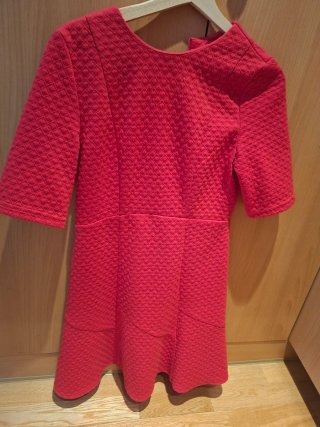 Vestido Rojo Texturizado