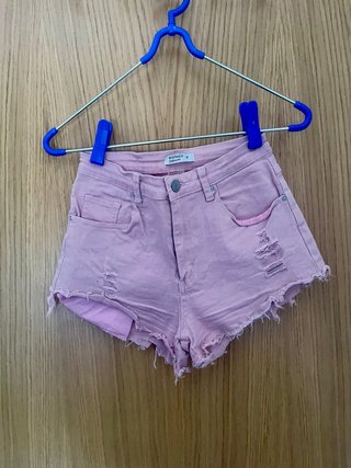 Short Vaquero Rosa Bomaca Denim Talla M