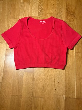 Blusa corta roja SEAMLESS