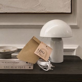 Lámpara de mesa Atmosphera Lito blanca