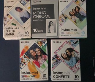 Pack 5 Carretes Instax Mini Fujifilm colores