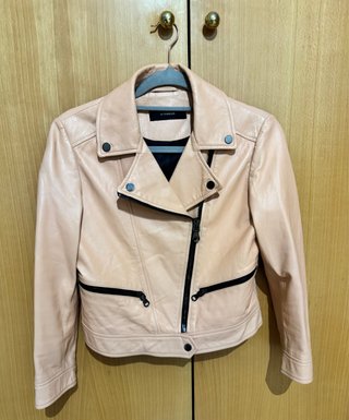 Cazadora Biker de Piel Uterqüe