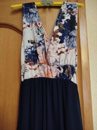 Vestido largo estampado