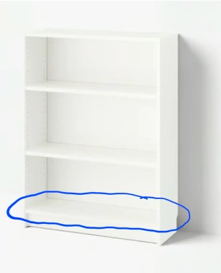 Estante inferior librería Billy Ikea