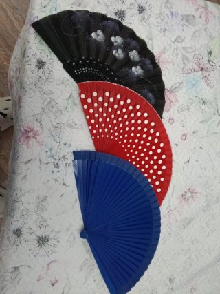 Set de 3 Abanicos de Mano