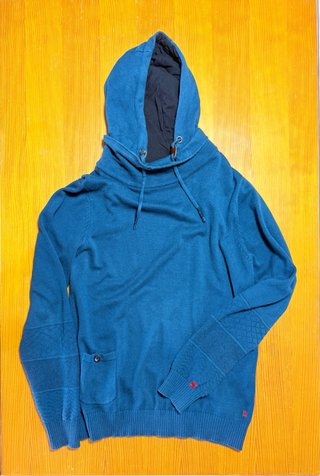 Jersey con capucha azul