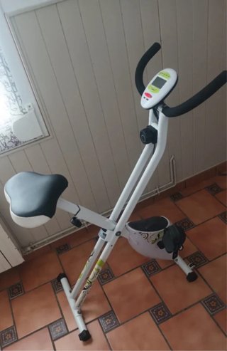 Bicicleta Estática Plegable Blanca