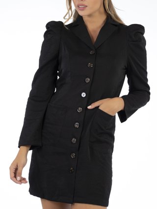 Vestido camisero corto negro
