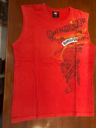 Camiseta de tirantes Quiksilver roja para niños