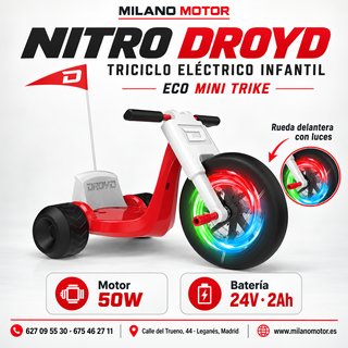 Triciclo Eléctrico Infantil Nitro Droyd