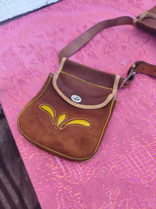Bolsa de ojeo de cuero