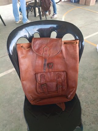 Mochila de Piel Marrón