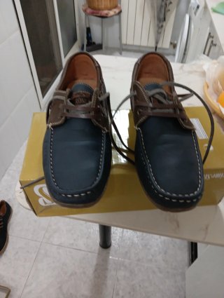 Mocasines Caballero Azul y Marrón