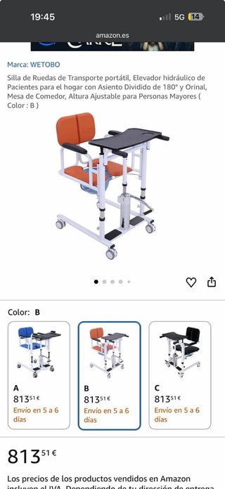 Silla de ruedas de transporte