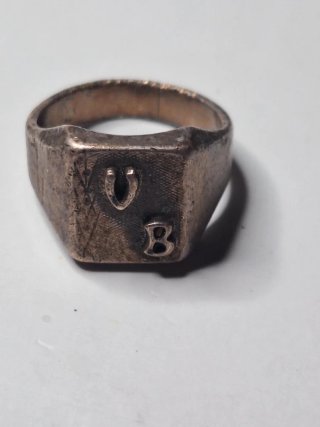 Anillo sello antiguo de plata
