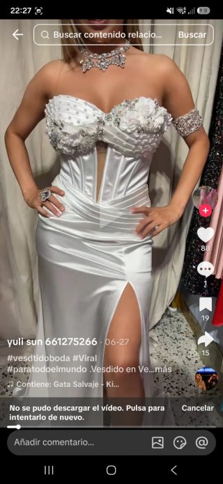 Vestido de novia con pedrería