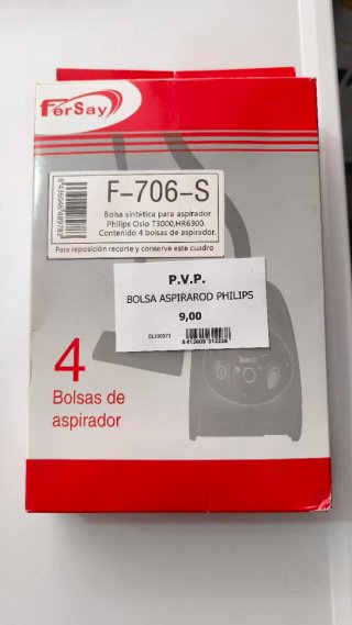 4 Bolsas de Aspirador Philips Oslo / HR6300