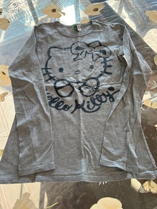T-shirt Manga Comprida Benetton Hello Kitty