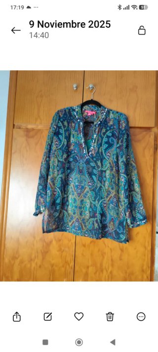Flamenco blusa estampada transparente con camiseta