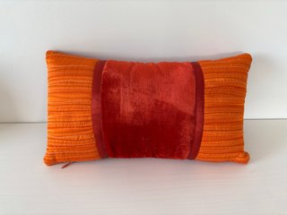 Cojín Rectangular Naranja y Rojo